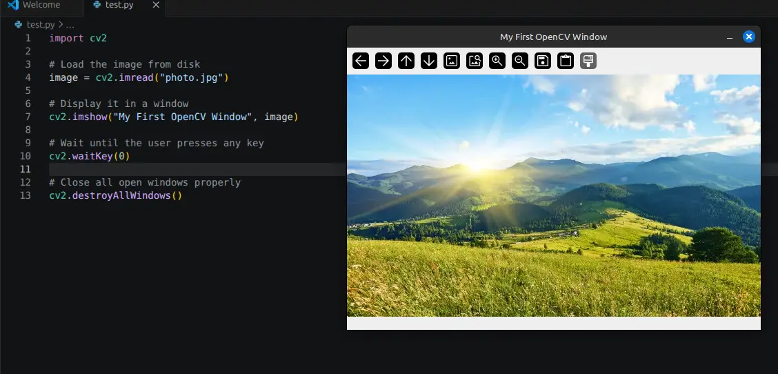 OpenCV Showing a window