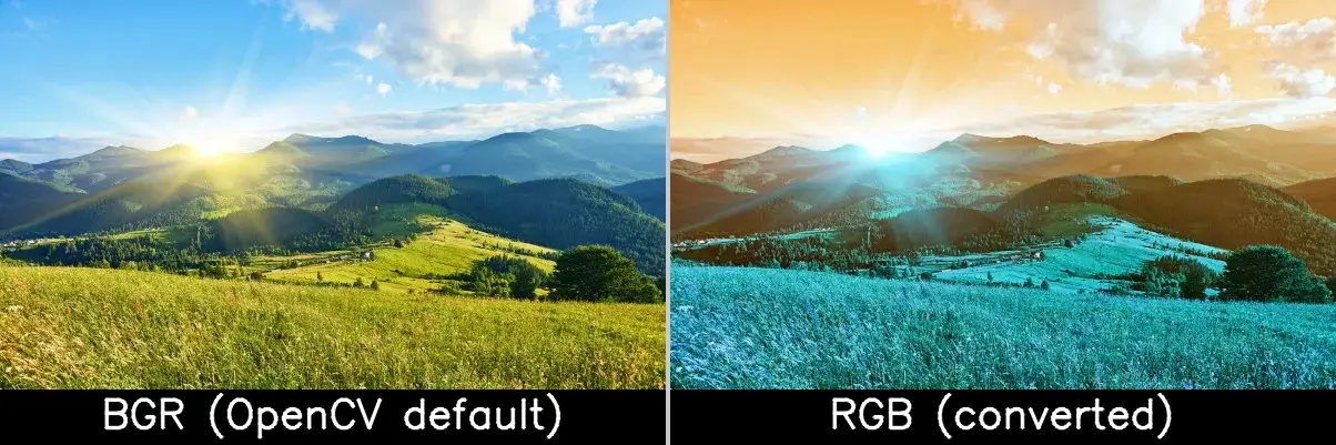 BGR vs RGB comparison